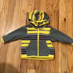 The North Face Kids Jacket - Gray and Yellow Stripes